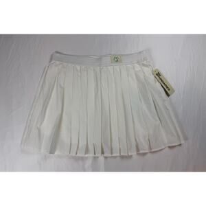 NWT No Boundaries Pleated Tennis Skirt White Sz S